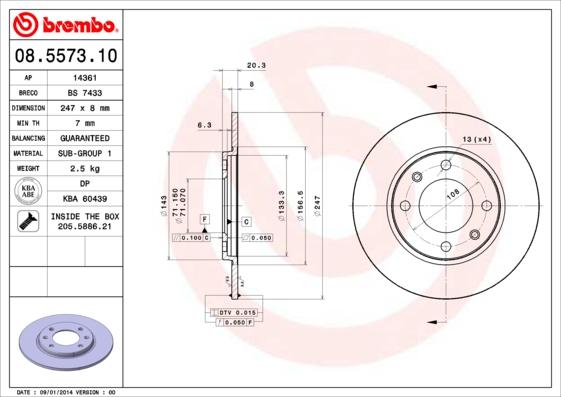 AP 14361 - Brake Disc autospares.lv