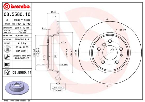 AP 14362 - Brake Disc autospares.lv