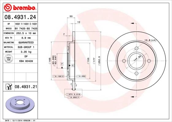 AP 14331 E - Brake Disc autospares.lv