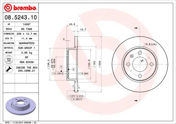 AP 14267 - Brake Disc autospares.lv