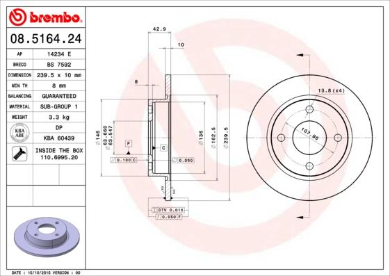 AP 14234 E - Brake Disc autospares.lv