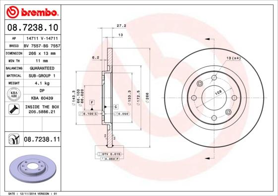 AP 14711 - Brake Disc autospares.lv