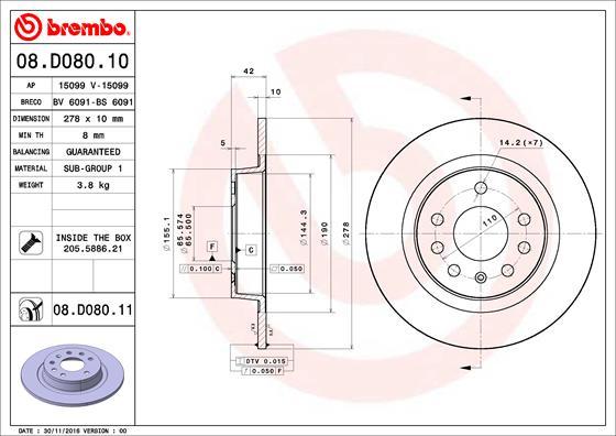 AP 15099 V - Brake Disc autospares.lv