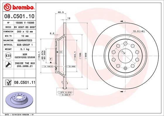 AP 15095 V - Brake Disc autospares.lv