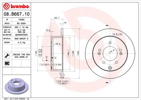 AP 15092 V - Brake Disc autospares.lv