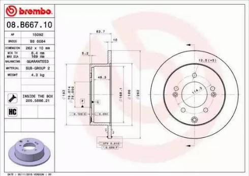 AP 15092 - Brake Disc autospares.lv