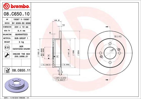 AP 15097 V - Brake Disc autospares.lv