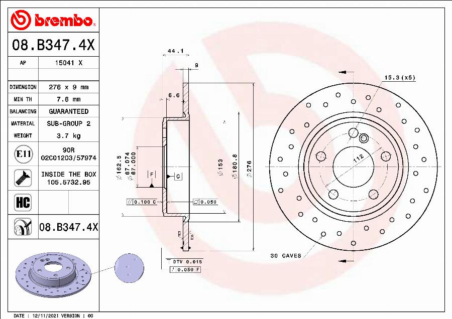 AP 15041 X - Brake Disc autospares.lv