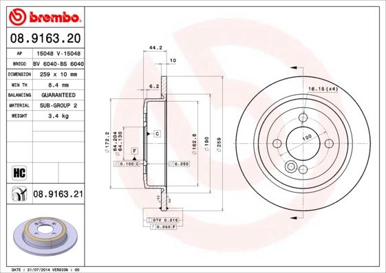 AP 15048 - Brake Disc autospares.lv