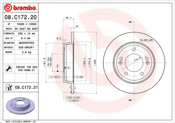 AP 15065 V - Brake Disc autospares.lv