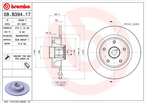 AP 15009 Y - Brake Disc autospares.lv