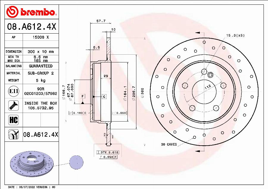 AP 15008 X - Brake Disc autospares.lv