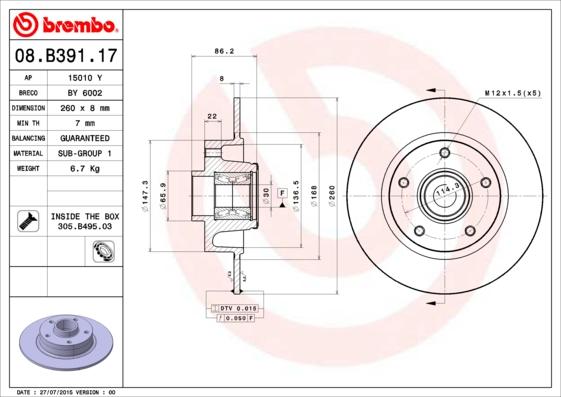 AP 15010 Y - Brake Disc autospares.lv