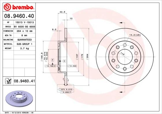 AP 15013 V - Brake Disc autospares.lv