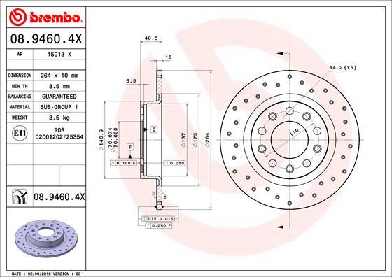 AP 15013 X - Brake Disc autospares.lv