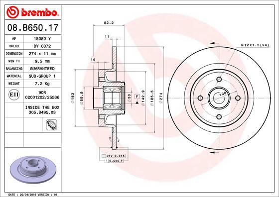 AP 15080 Y - Brake Disc autospares.lv