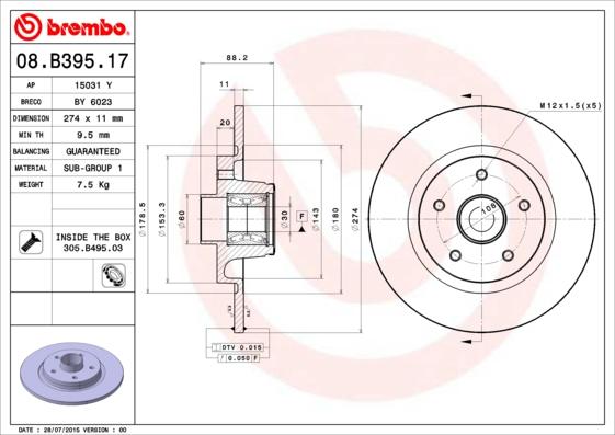 AP 15031 Y - Brake Disc autospares.lv