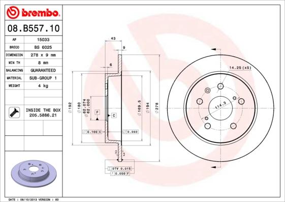 AP 15033 - Brake Disc autospares.lv