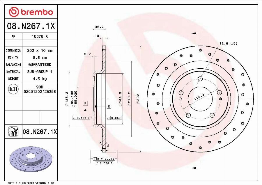 AP 15076 X - Brake Disc autospares.lv