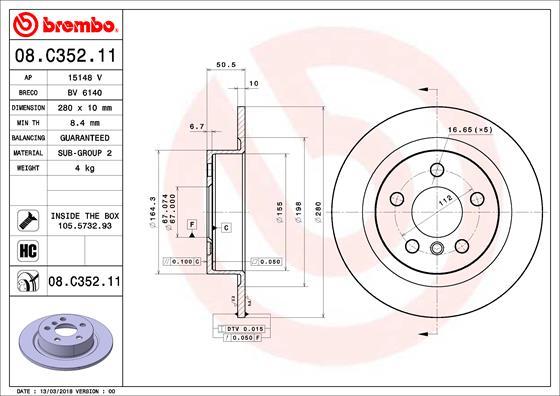 AP 15148 V - Brake Disc autospares.lv