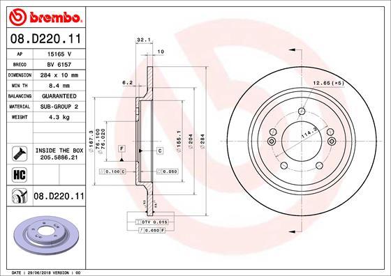 AP 15165 V - Brake Disc autospares.lv