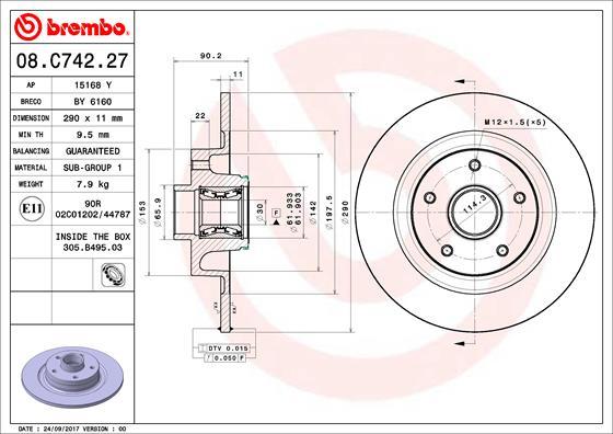 AP 15168 Y - Brake Disc autospares.lv