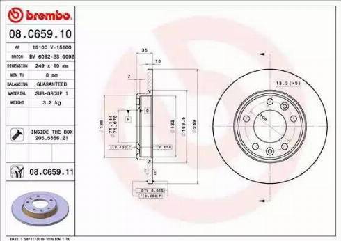 AP 15100 - Brake Disc autospares.lv