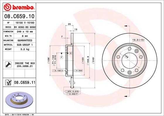 AP 15100 V - Brake Disc autospares.lv