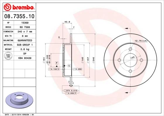 AP 15369 - Brake Disc autospares.lv