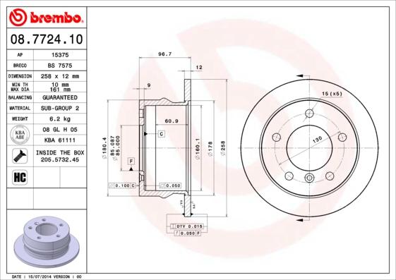 AP 15375 - Brake Disc autospares.lv