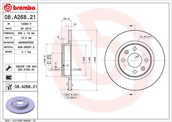 AP 10059 V - Brake Disc autospares.lv