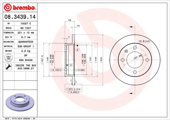 AP 10027 E - Brake Disc autospares.lv