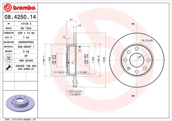 AP 10129 E - Brake Disc autospares.lv