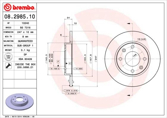 AP 10240 - Brake Disc autospares.lv