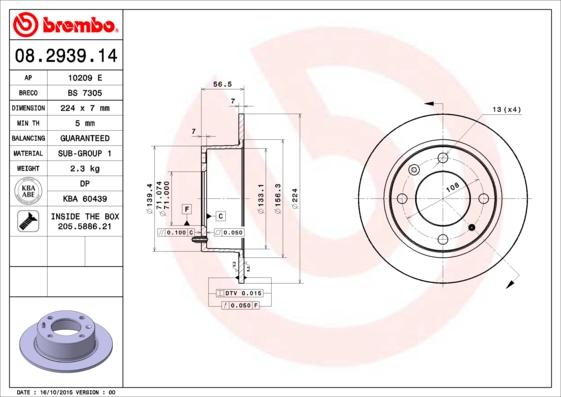 AP 10209 E - Brake Disc autospares.lv