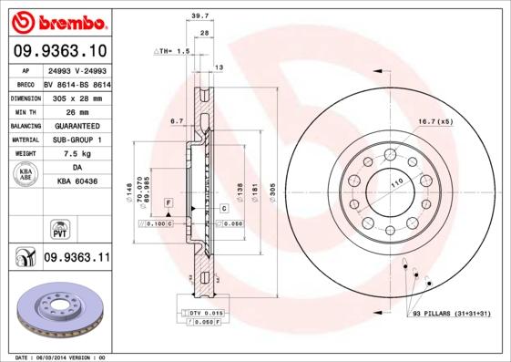 AP 24993 - Brake Disc autospares.lv