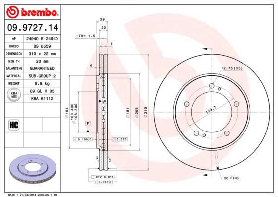 AP 24940 E - Brake Disc autospares.lv