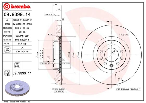 AP 24956 E - Brake Disc autospares.lv