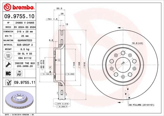 AP 24965 - Brake Disc autospares.lv