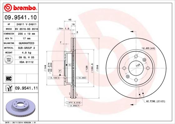 AP 24911 V - Brake Disc autospares.lv