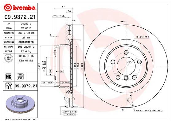 AP 24989 V - Brake Disc autospares.lv