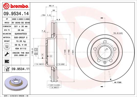 AP 24930 E - Brake Disc autospares.lv