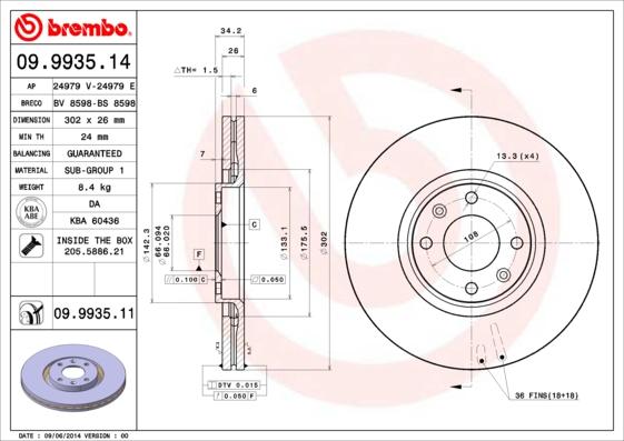 AP 24979 E - Brake Disc autospares.lv