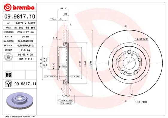 AP 24972 V - Brake Disc autospares.lv