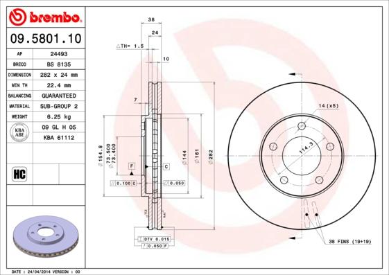 AP 24493 - Brake Disc autospares.lv