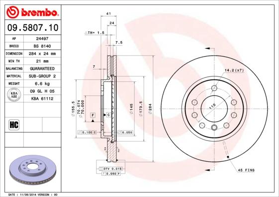 AP 24497 - Brake Disc autospares.lv