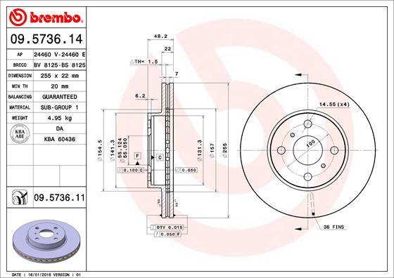 AP 24460 E - Brake Disc autospares.lv