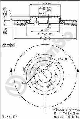 AP 24400 - Brake Disc autospares.lv