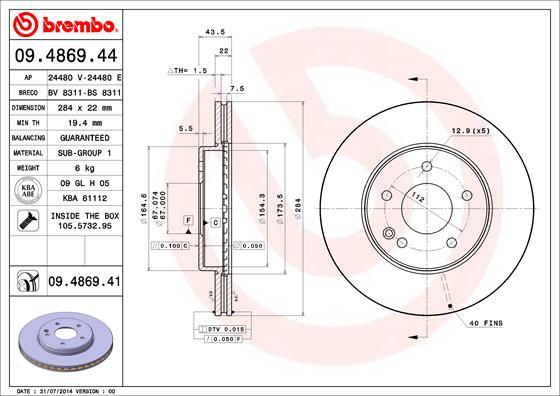 AP 24480 E - Brake Disc autospares.lv