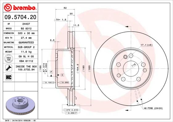 AP 24437 - Brake Disc autospares.lv